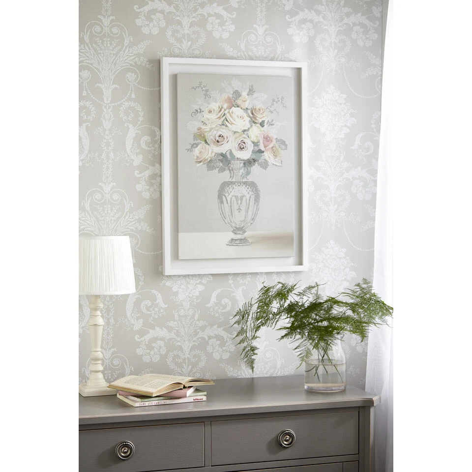 Laura Ashley - Canvas In Frame - Rose Bouquet Vase - 70x50cm 4 Laura Ashley - Canvas In Frame - Rose Bouquet Vase - 70x50cm - Afbeelding 2