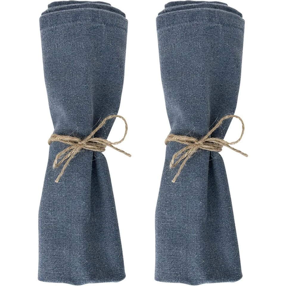 Laura Ashley Set 2 Servetten Wild Clematis Blauw Uni 4 Laura Ashley Set 2 Servetten Wild Clematis Blauw Uni - Afbeelding 2