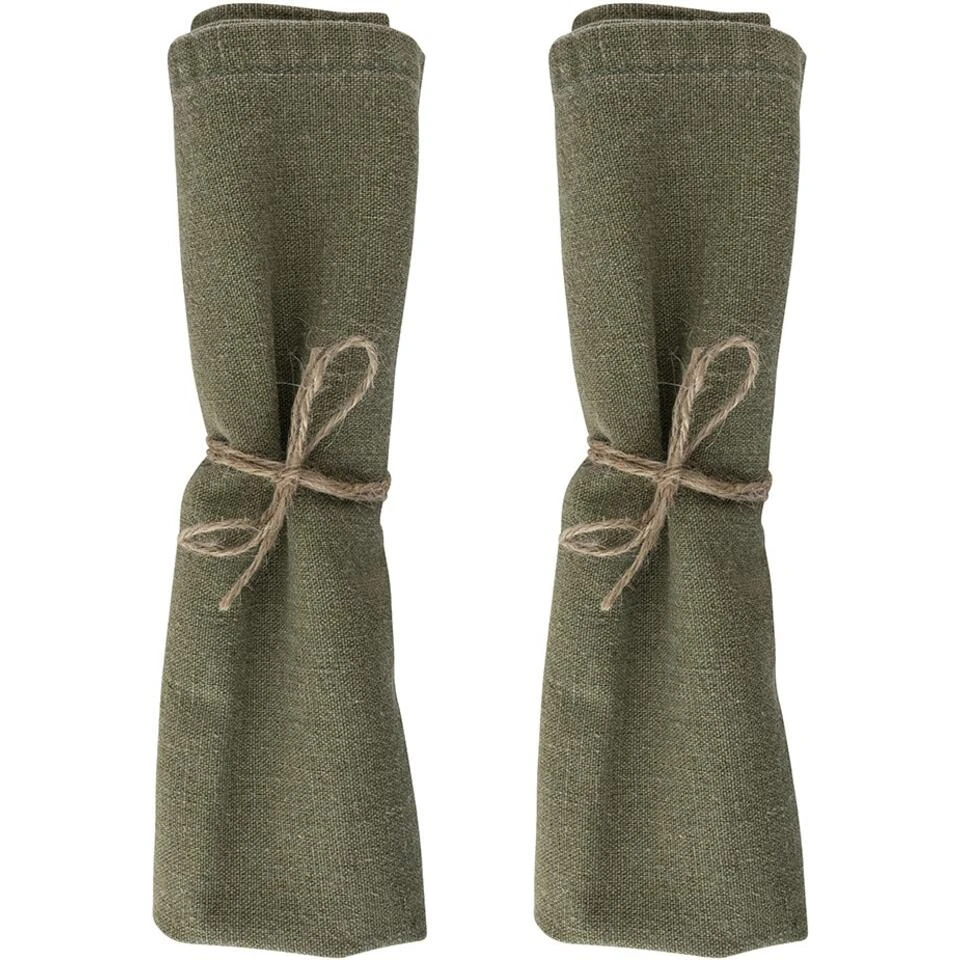 Laura Ashley Set 2 Servetten Wild Clematis Sage Uni 4 Laura Ashley Set 2 Servetten Wild Clematis Sage Uni - Afbeelding 2