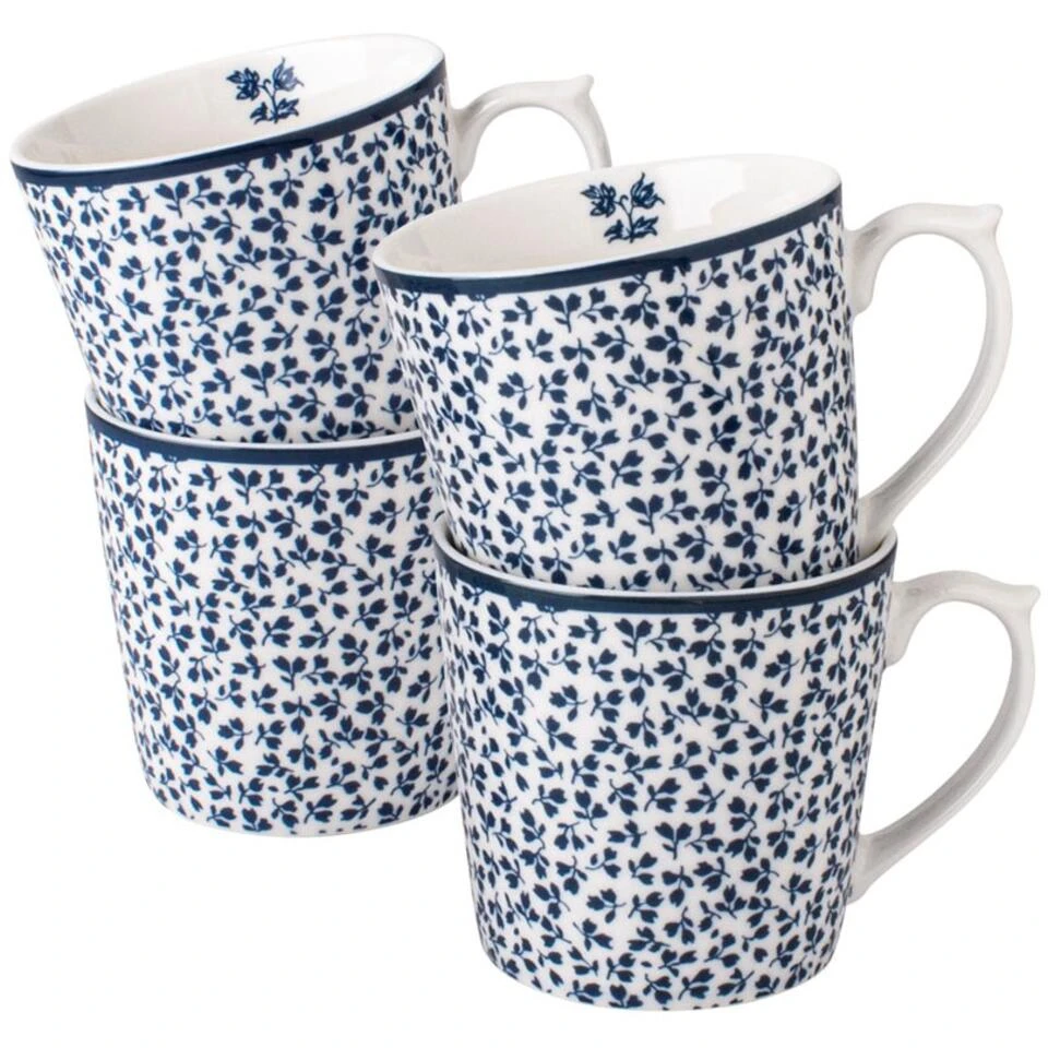 Laura Ashley Giftset 4 Bekers Floris 32 Cl. 4 Laura Ashley Giftset 4 Bekers Floris 32 Cl. - Afbeelding 2