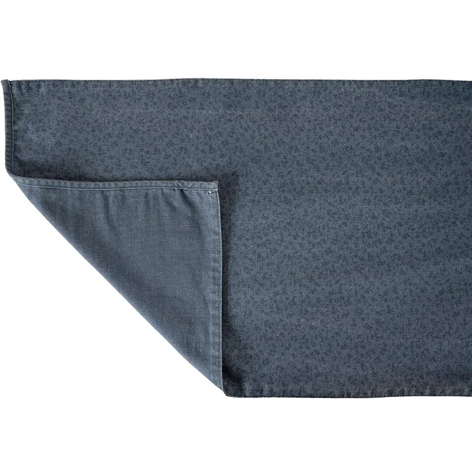 Laura Ashley Tafelloper Blauw Dubbelzijdig Uni/Wild Clematis 40x150cm 4 Laura Ashley Tafelloper Blauw Dubbelzijdig Uni/Wild Clematis 40x150cm - Afbeelding 2