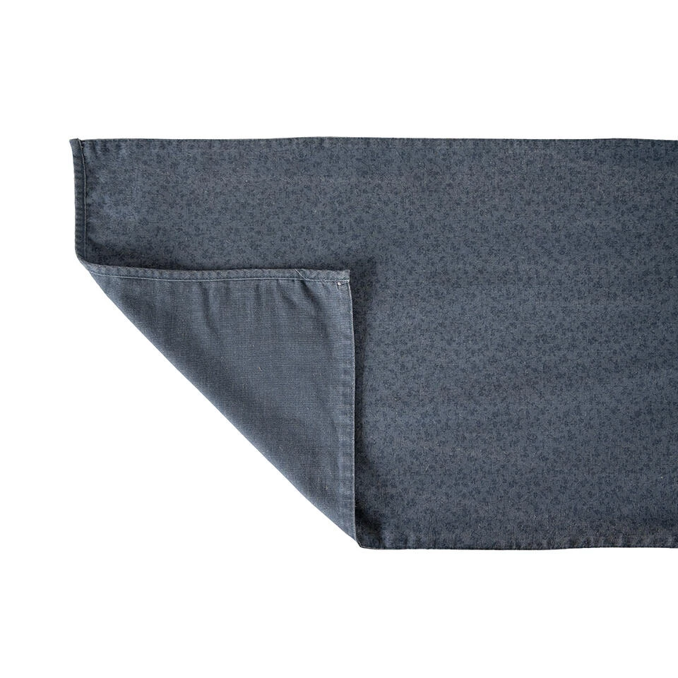 Laura Ashley Tafelloper Blauw Dubbelzijdig Uni/Wild Clematis 40x150cm 3 Laura Ashley Tafelloper Blauw Dubbelzijdig Uni/Wild Clematis 40x150cm