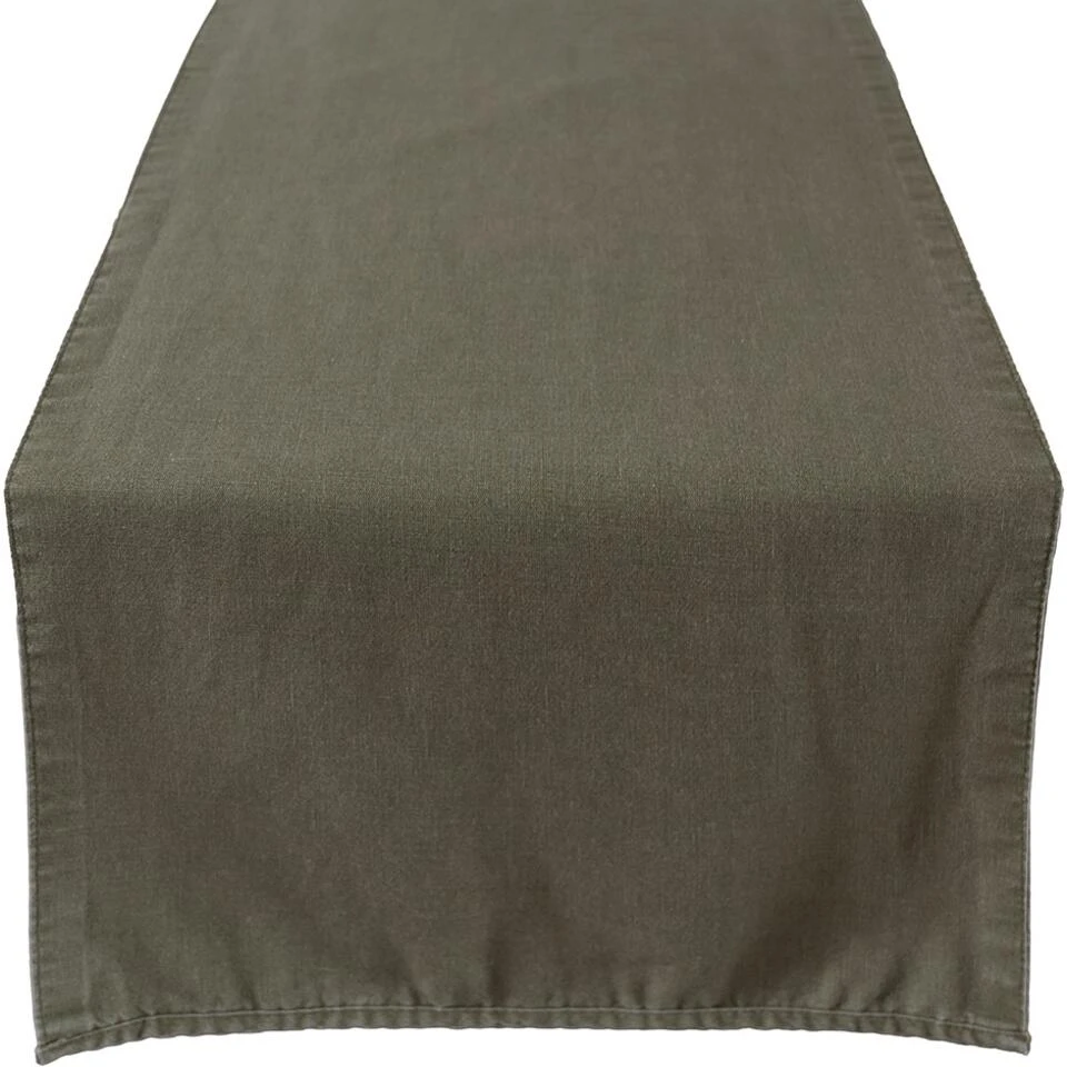Laura Ashley Tafelloper Sage Groen Dubbelzijdig Uni/Wild Clematis 40x150cm 5 Laura Ashley Tafelloper Sage Groen Dubbelzijdig Uni/Wild Clematis 40x150cm - Afbeelding 3