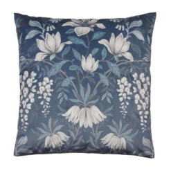 Laura Ashley - Parterre Printed Sierkussen - Bloemen - 50x50cm - Blauw