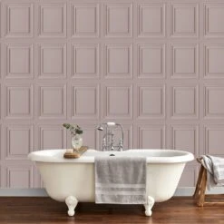 Laura Ashley Vliesbehang | Redbrook Wood Panel - Roze - 10mx52cm -Coppenswarenhuis 11203150