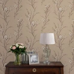 Laura Ashley Vliesbehang | Pussy Willow Natural - 10mx52cm -Coppenswarenhuis 11204743