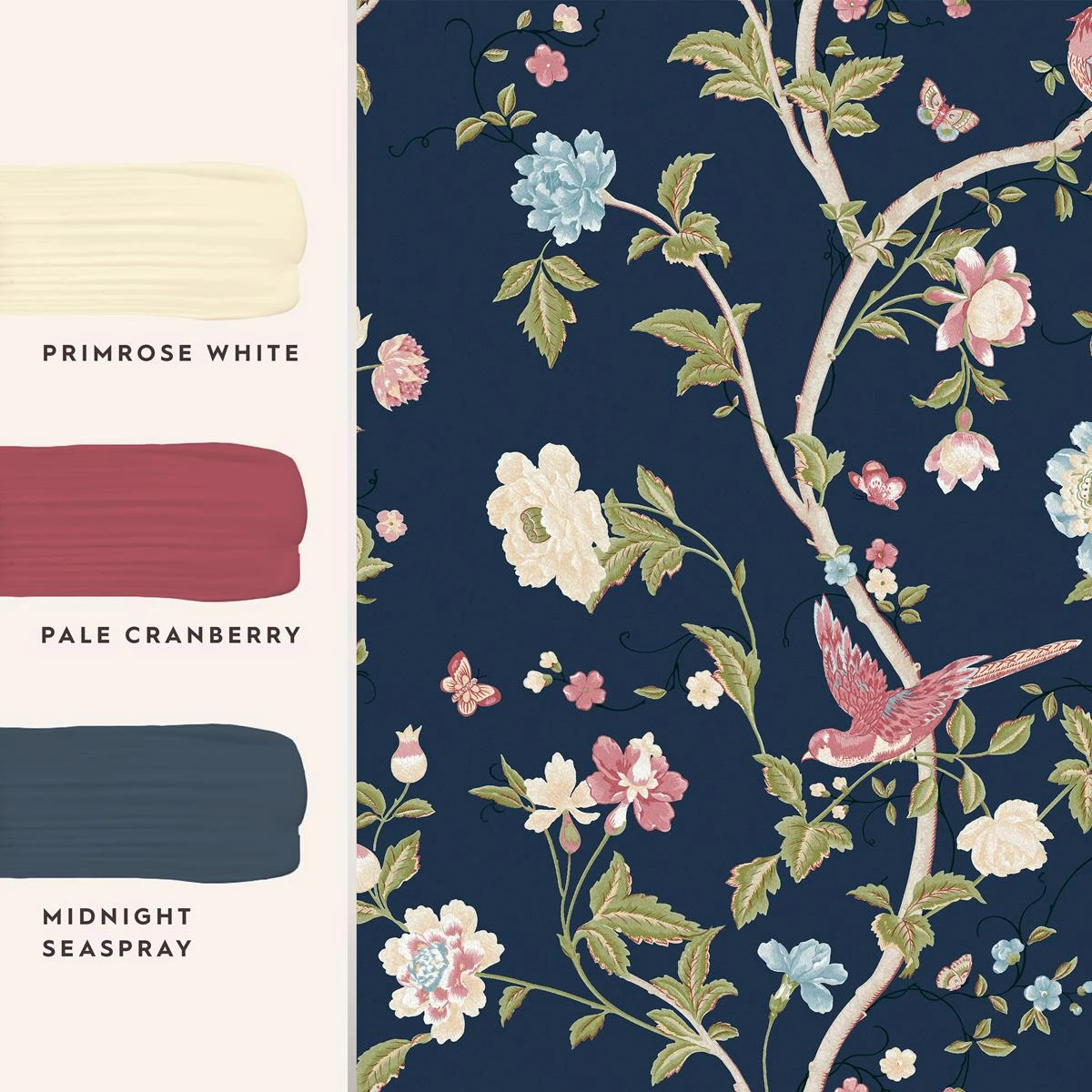 Laura Ashley Vliesbehang | Summer Palace Midnight Blue - Blauw 5 Laura Ashley Vliesbehang | Summer Palace Midnight Blue - Blauw - Afbeelding 3