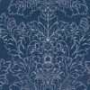 Laura Ashley Vliesbehang | Silchester Midnight Seaspray Blue - Blauw