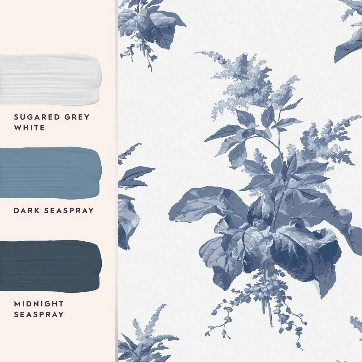 Laura Ashley Vliesbehang | Narberth - Midnight Seaspray - Blauw 6 Laura Ashley Vliesbehang | Narberth - Midnight Seaspray - Blauw - Afbeelding 4