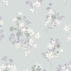 Laura Ashley Vliesbehang | Igerna - Pale Duck Egg Blue
