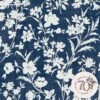 Laura Ashley Vliesbehang | Rye Midnight Seaspray Blue - Blauw -Coppenswarenhuis 11749423