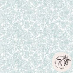 Laura Ashley Vliesbehang | Louise - Duck Egg Blue - Blauw