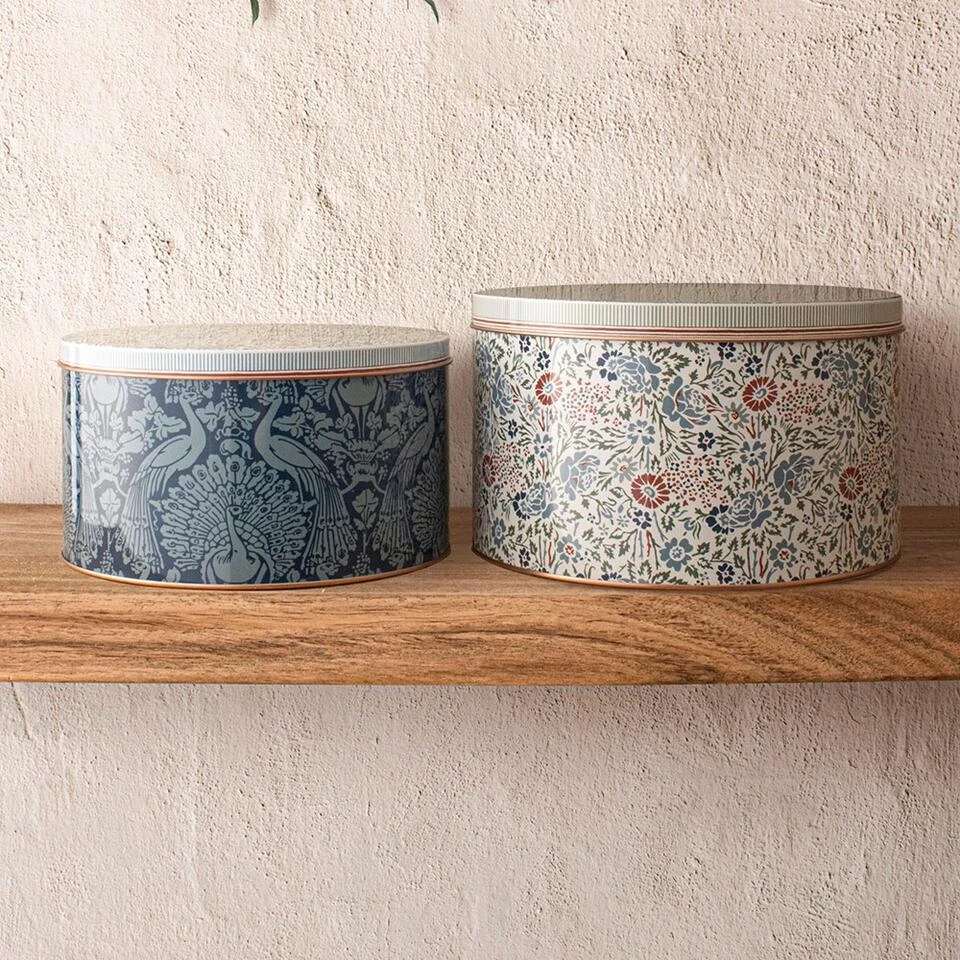 Laura Ashley Set 2 Blikken Daniela En Peacock Rood 5 Laura Ashley Set 2 Blikken Daniela En Peacock Rood - Afbeelding 3