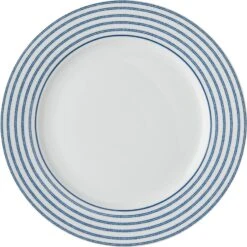 Laura Ashley Ontbijtbord Candy Stripe Blauw D 20 H 1,9 Cm