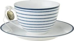 Laura Ashley Kop En Schotel Candy Stripe Blauw 0,26 L