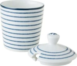 Laura Ashley Suikerpot Candy Stripe Blauw D 8 H 11,8 Cm -Coppenswarenhuis 8717823786821 3
